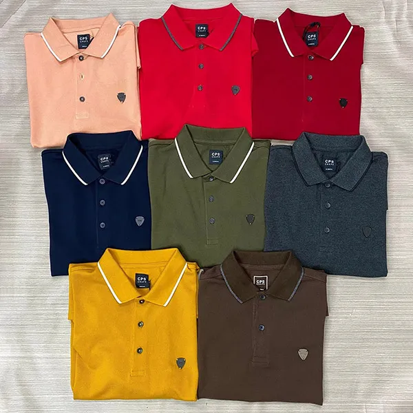 Áo Polo Nam CPS Chaps C21SMLC203 Màu Vàng Mù Tạt Size M