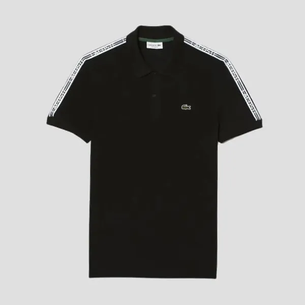 Áo Polo Nam Lacoste Black With Logo Stripe Stretch Regular Fit PH5075 IN 031 Màu Đen Size S