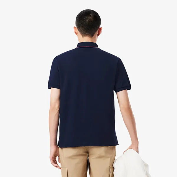 Áo Polo Nam Lacoste Men's Classic Fit L.12.12 Embroidered Shield PH0037 - 166 Màu Xanh Navy Size 3