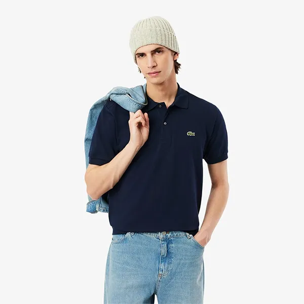 Áo Polo Nam Lacoste L.12.12 Original Piqué PH9851-10 166 Màu Xanh Navy