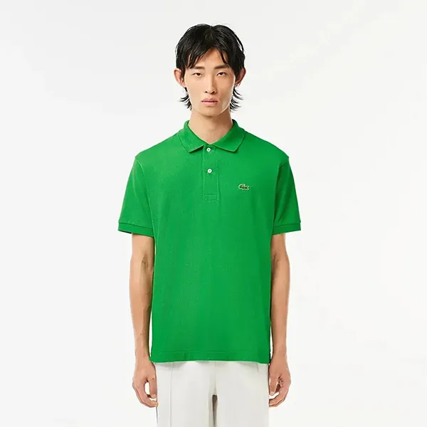 Áo Polo Nam Lacoste Slim Fit L1212 00 L94 Màu Xanh Lá Size XS