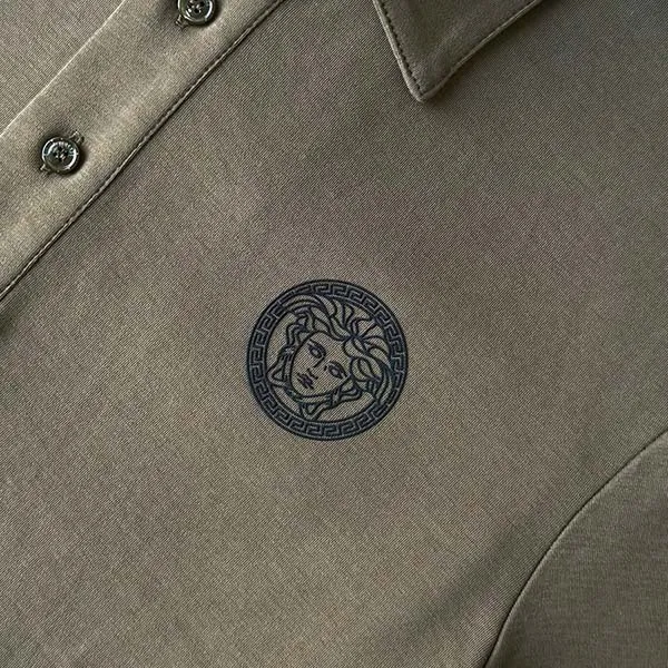 Áo Polo Nam Versace Classic Logo Medusa Printed In Olive 1019259 1A15939 1GM10 Màu Xanh Rêu Size XS