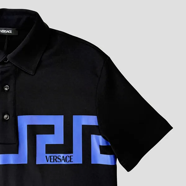Áo Polo Nam Versace Navy Greco Pattern 1019259 1A13841 2BB60 Màu Xanh Đen Size XS