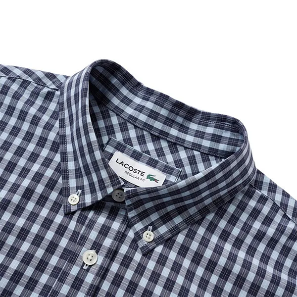 Áo Sơ Mi Dài Tay Nam Lacoste Men's Striped Loose-fit Poplin Shirt CH0894 - QRN Màu Navy Size 39