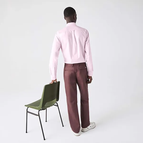 Áo Sơ Mi Dài Tay Nam Lacoste Regular Fit Shirt CH8436 - ADY Màu Hồng Size 39