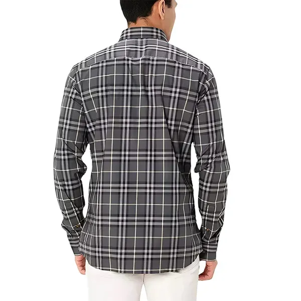 Áo Sơ Mi Nam Burberry Shefford Seal Grey Shirt 809897 Màu Xám Size XS