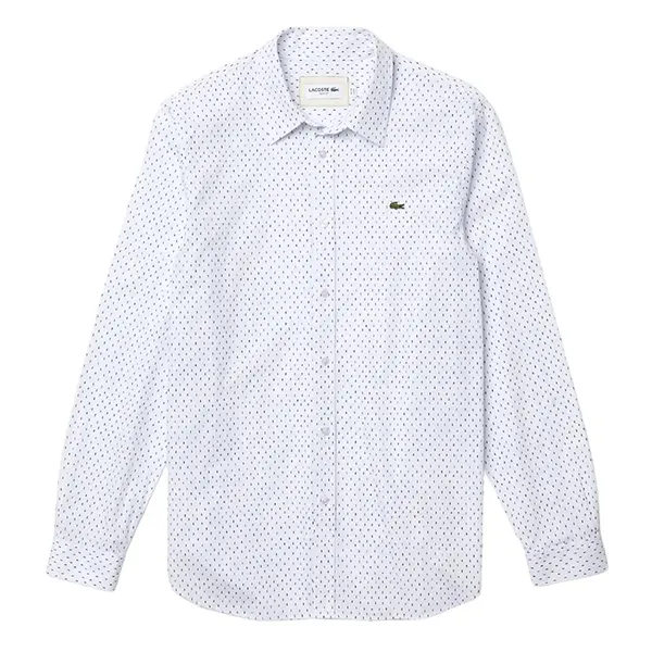 Áo Sơ Mi Nam Dài Tay Lacoste Men’s Slim Fit Shirt CH8953-522 Màu Trắng Size 39