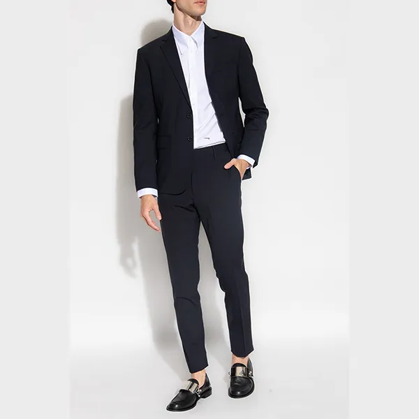 Áo Sơ Mi Nam Dsquared2 White Shirt With Logo Slim S74DM0708 S47420-100 Màu Trắng Size 46