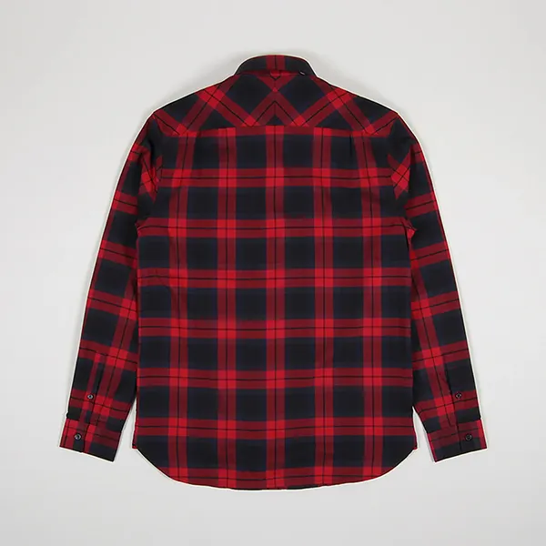 Áo Sơ Mi Nam Fred Perry Bold Tartan Shirt M9537 - 842 Màu Đỏ/Đen Size S