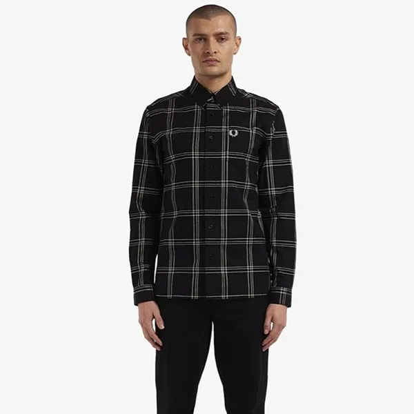Áo Sơ Mi Nam Fred Perry Check Shirt M4693 - 102 Màu Đen Size XS