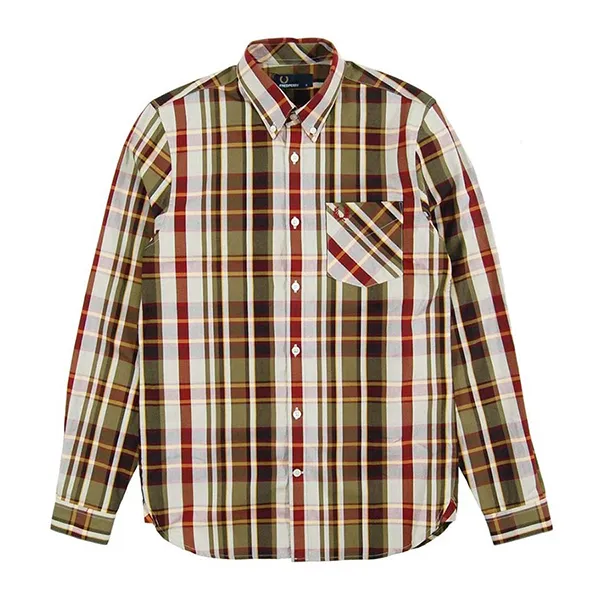Áo Sơ Mi Nam Fred Perry Check Shirt M5524 - 122 Phối Màu Size S
