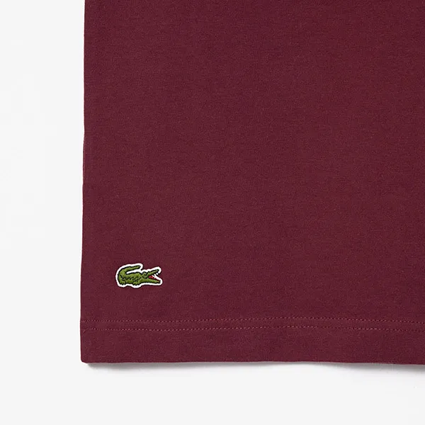 Áo Thun Nam Lacoste Roland-Garros Edition Cotton Tennis Tshirt TH7905 IXZ Màu Đỏ Đô Size 3