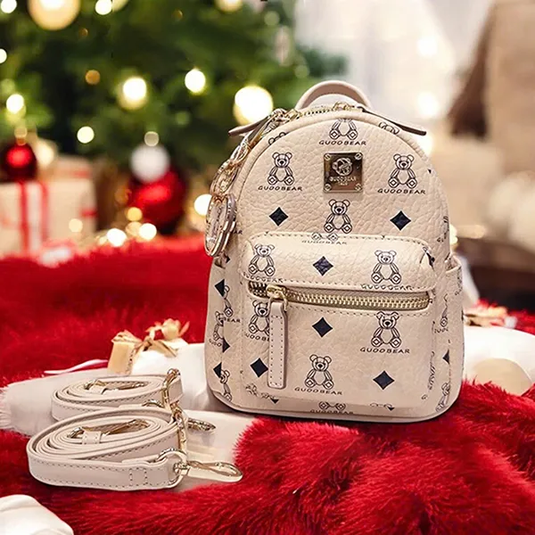Balo Nữ Guoo Bear GU1144 Màu Be Size S