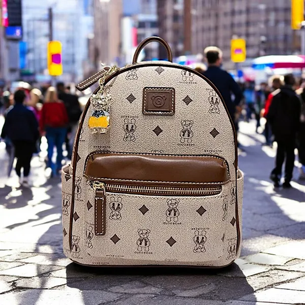 Balo Nữ Guoo Bear GU1151 Màu Xám Nâu Size M