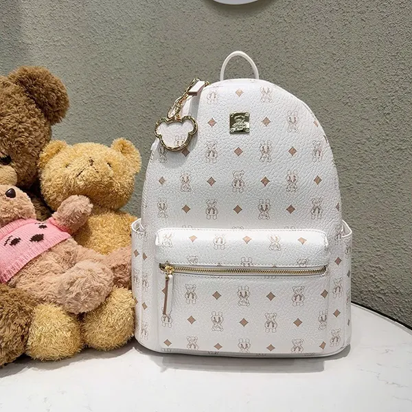 Balo Nữ Guoo Bear GU1173 Màu Trắng Sữa Size XL