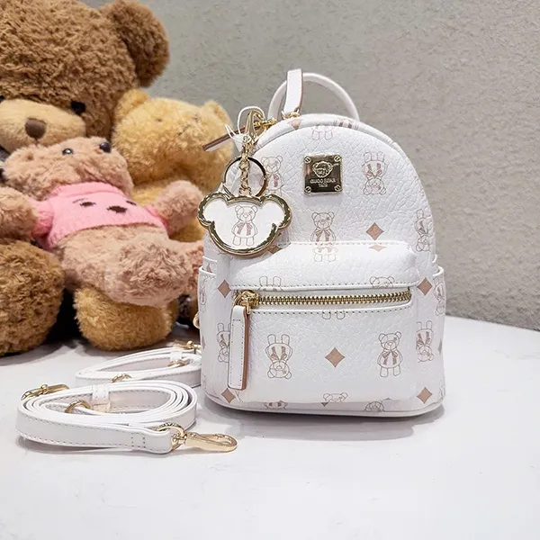 Balo Nữ Guoo Bear GU8020 Màu Trắng Sữa Size S