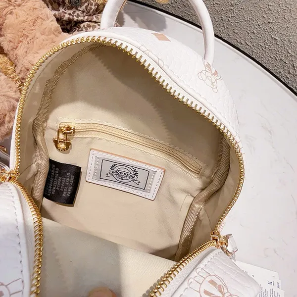 Balo Nữ Guoo Bear GU8020 Màu Trắng Sữa Size S