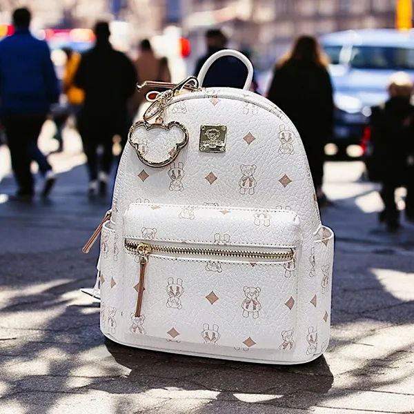 Balo Nữ Guoo Bear GU8021 Màu Trắng Sữa Size M