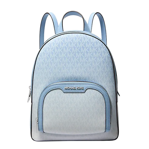 Balo Nữ Michael Kors MK Jaycee Medium Ombré Signature Logo Backpack 35R5S8TB8V Màu Xanh Nhạt