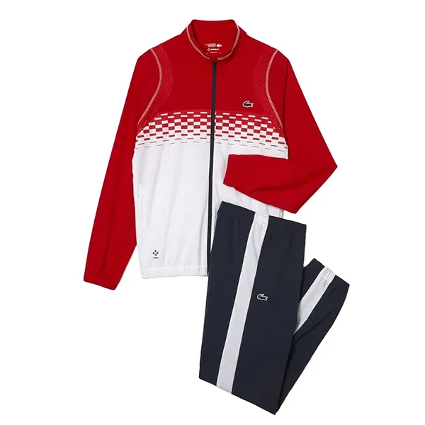 Bộ Quần Áo Lacoste Men’s Lacoste Tennis X Daniil Medvedev Jogger Set WH5222 - CF1 Màu Xanh Đỏ Size 2