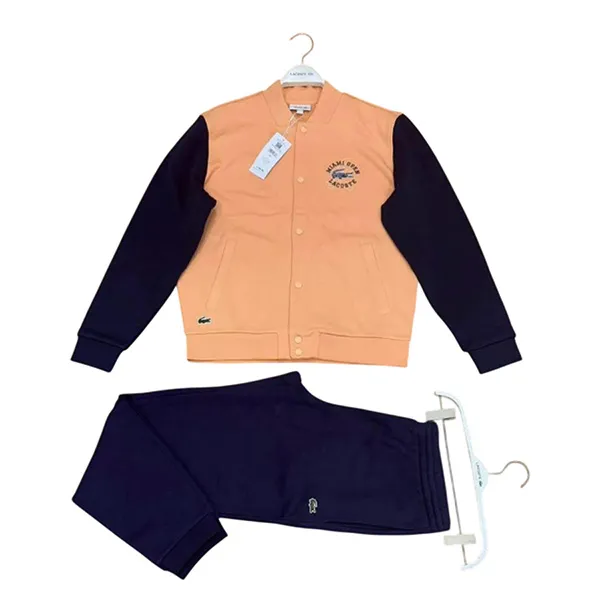 Bộ Quần Áo Nỉ Nam Lacoste Men's Sweatshirt Màu Cam/Xanh Navy Size 5