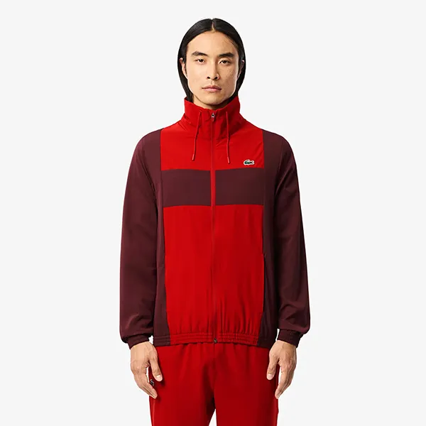 Bộ Quần Áo Thể Thao Nam Lacoste Tennis x Novak Djokovic Tracksuit WH2522 - IE8 Màu Đỏ Size 4