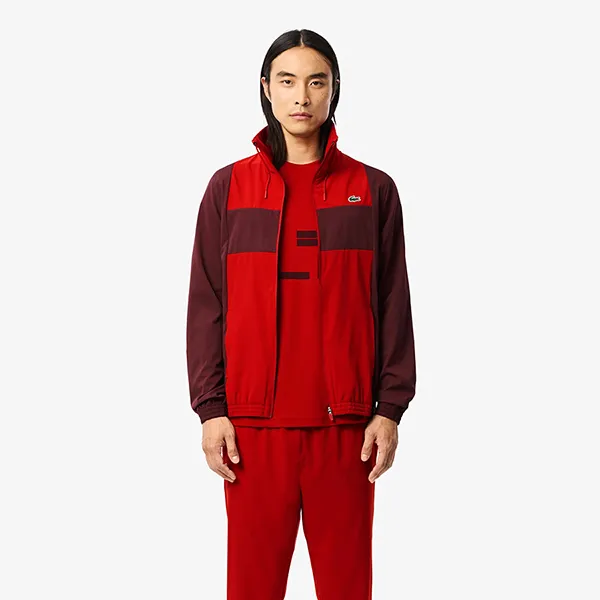 Bộ Quần Áo Thể Thao Nam Lacoste Tennis x Novak Djokovic Tracksuit WH2522 - IE8 Màu Đỏ Size 4