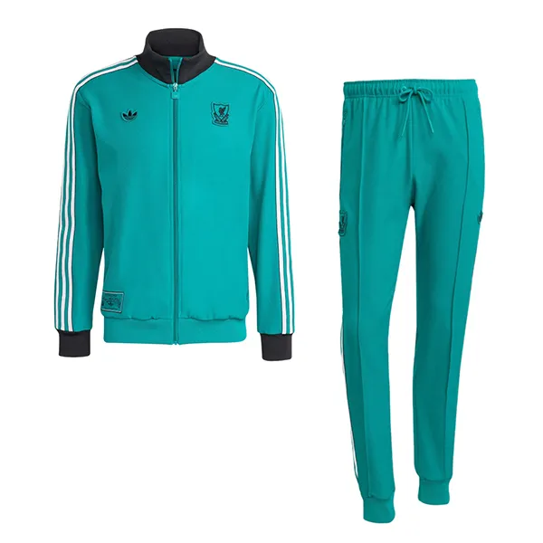 Bộ Thể Thao Nam Adidas Track Top + Track Pants Liverpool FC Terrace Icons JW5464 JW5463 Màu Xanh Lá Size XS (Form Âu)