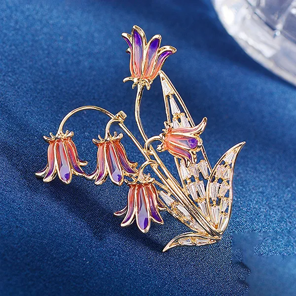 Cài Áo Nữ Meri Shimmering Petals BR934 Màu Vàng