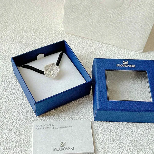 Dây Buộc Tóc Swarovski Bracelet Màu Đen Kem