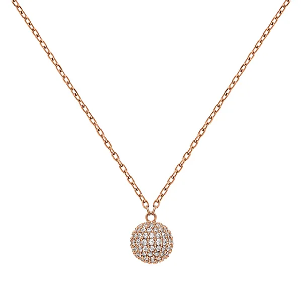 Dây Chuyền Nữ Daniel Wellington Pavé Crystal Pendant Necklace Rose Gold DW00400625 Màu Vàng Hồng