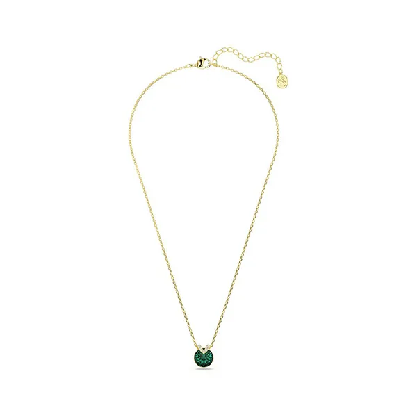 Dây Chuyền Nữ Swarovski Bella Pendant Round Cut Green Gold Tone Plated 5735387 Màu Xanh Vàng