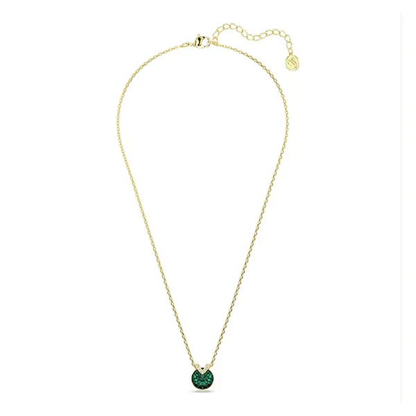 Dây Chuyền Nữ Swarovski Bella V Pendant Round Cut Green Gold-Tone Plated 5735387 Màu Xanh Vàng