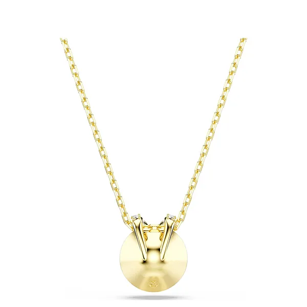 Dây Chuyền Nữ Swarovski Bella V Pendant Round Cut Green Gold-Tone Plated 5735387 Màu Xanh Vàng