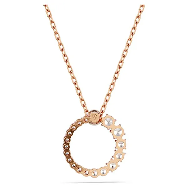 Dây Chuyền Nữ Swarovski Crystal Pearl, Round Cut, White, Rose Gold-Tone Plated 5692265 Màu Vàng Hồng