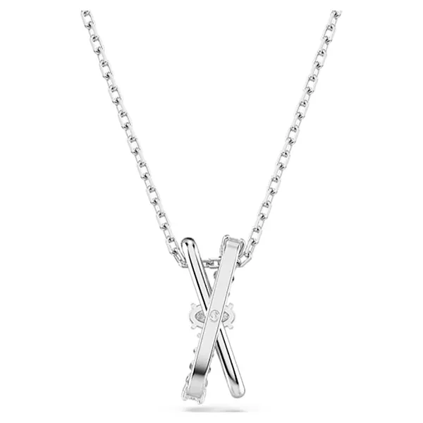 Dây Chuyền Nữ Swarovski Hyperbola Pendantmixed Cuts, Twist, White, Rhodium Plated 5689723 Màu Bạc
