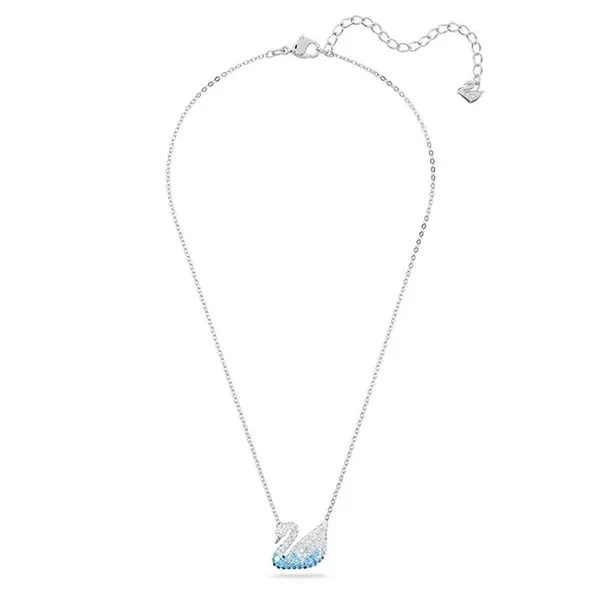 Dây Chuyền Nữ Swarovski Iconic Swan Pendant Swan, Blue, Rhodium Plated 5512095 Màu Bạc