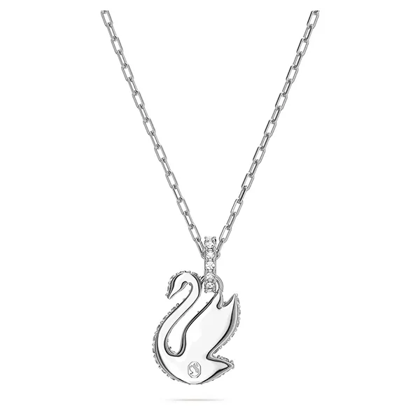Dây Chuyền Nữ Swarovski Iconic Swan pendant Swan, Small, Blue, Rhodium Plated 5680422 Màu Xanh Bạc