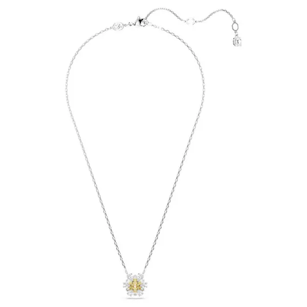 Dây Chuyền Nữ Swarovski Idyllia Pendant Flower, Yellow, Rhodium Plated 5679939 Màu Vàng Bạc