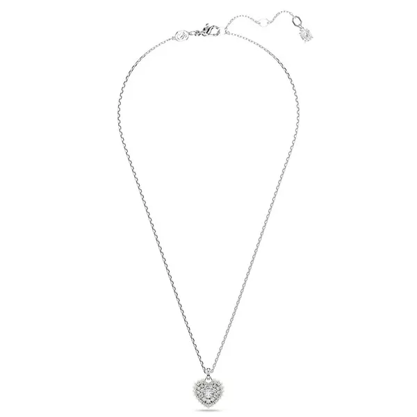 Dây Chuyền Nữ Swarovski Idyllia Pendant Heart, White, Rhodium Plated 5684386 Màu Bạc