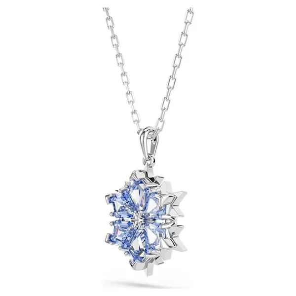 Dây Chuyền Nữ Swarovski Magic Pendant Snowflake, Blue, Rhodium Plated 5735399 Màu Xanh Bạc