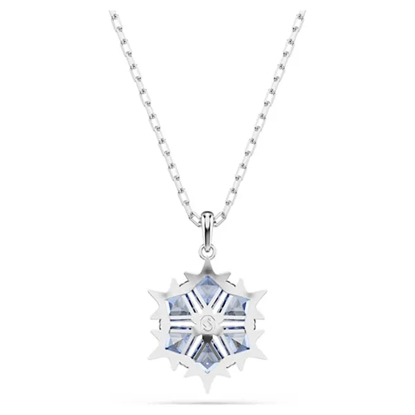 Dây Chuyền Nữ Swarovski Magic Pendant Snowflake, Blue, Rhodium Plated 5735399 Màu Xanh Bạc