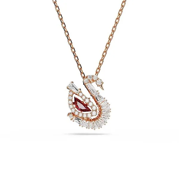 Dây Chuyền Nữ Swarovski Pendant Red, Rose Gold-tone Plated 5732413 Màu Vàng Hồng