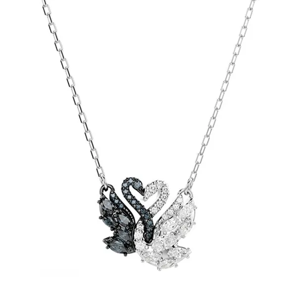 Dây Chuyền Nữ Swarovski Swan Pendant Swan, Black, Rhodium Plated 5705721 Màu Bạc/Đen