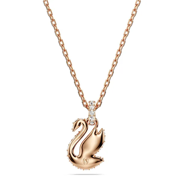 Dây Chuyền Nữ Swarovski Swan Pendant Swan, Small, Black, Rose gold-tone Plated 5678046 Màu Vàng Hồng