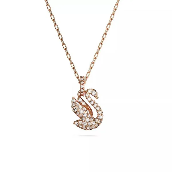 Dây Chuyền Nữ Swarovski Swan, Small, White, Rose Gold-tone Plated 5647555 Màu Vàng Hồng