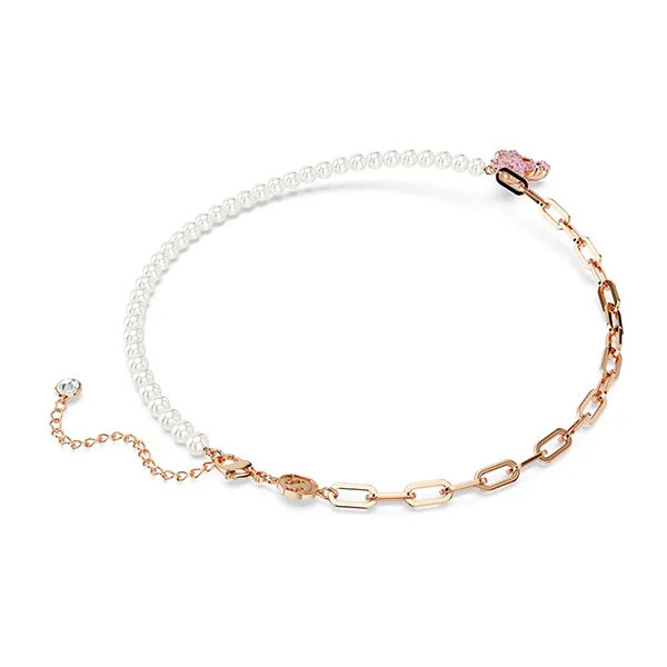 Dây Chuyền Nữ Swarovski Teddy Pendant Crystal Pearl, Bear, Pink, Rose Gold-Tone Plated 5669166 Màu Hồng/Trắng