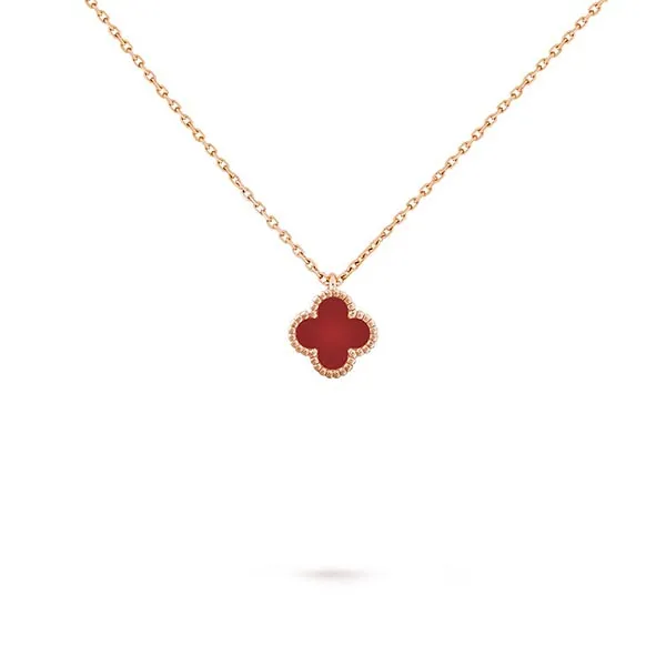Dây Chuyền Nữ Van Cleef & Arpels Sweet Alhambra Pendant 18K Rose Gold, Carnelian VCARN59M00 Màu Đỏ - Vàng Hồng