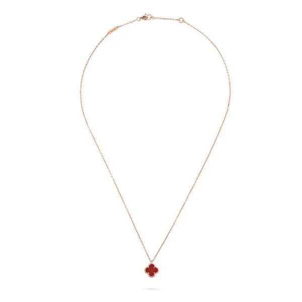 Dây Chuyền Nữ Van Cleef & Arpels Sweet Alhambra Pendant 18K Rose Gold, Carnelian VCARN59M00 Màu Đỏ - Vàng Hồng