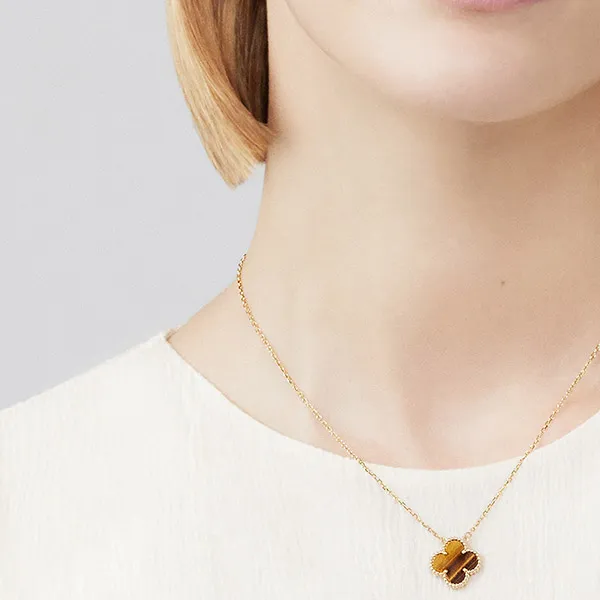 Dây Chuyền Nữ Van Cleef & Arpels Vintage Alhambra Pendant VCARD38600 Màu Vàng Gold